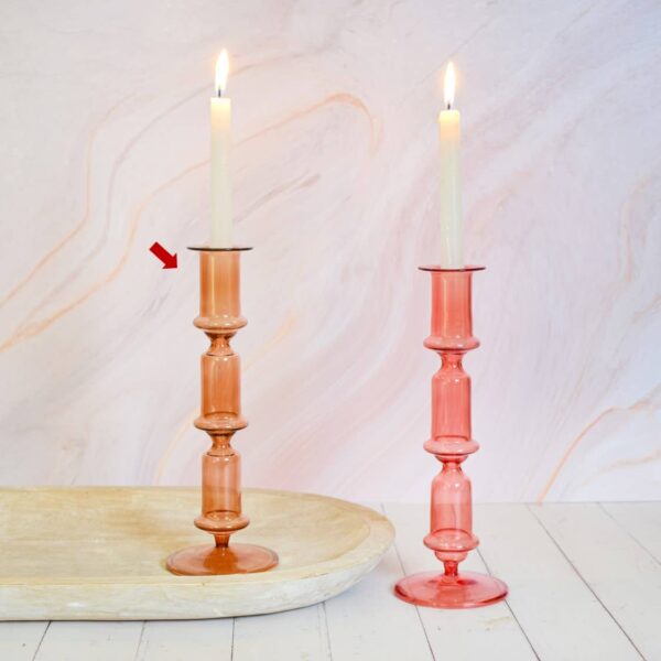 Rosha Living Inc - Vera candleholder amber