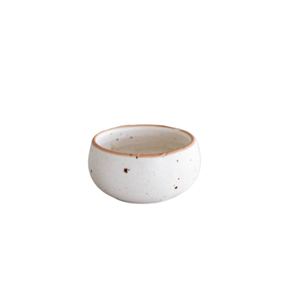 Luxe B Co - Ceramic White Speckled Dip Bowl