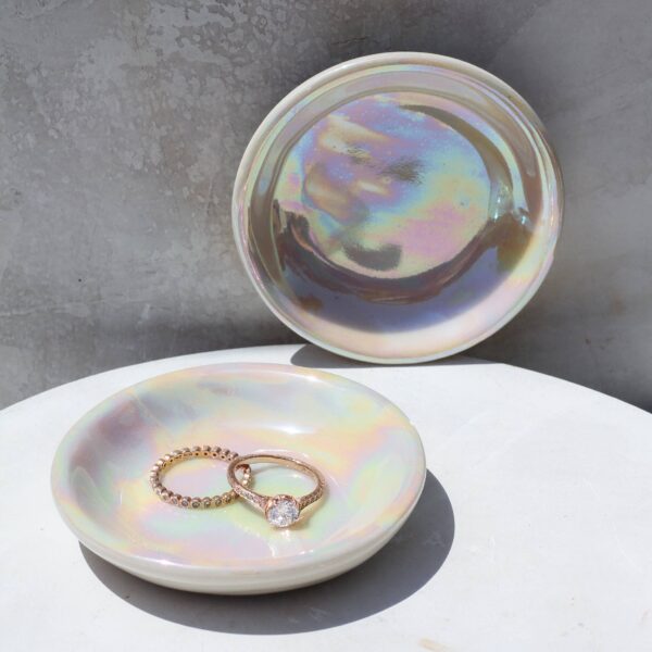 Apricity Ceramics - Large Iridescent Ring Dish | Handmade Pottery