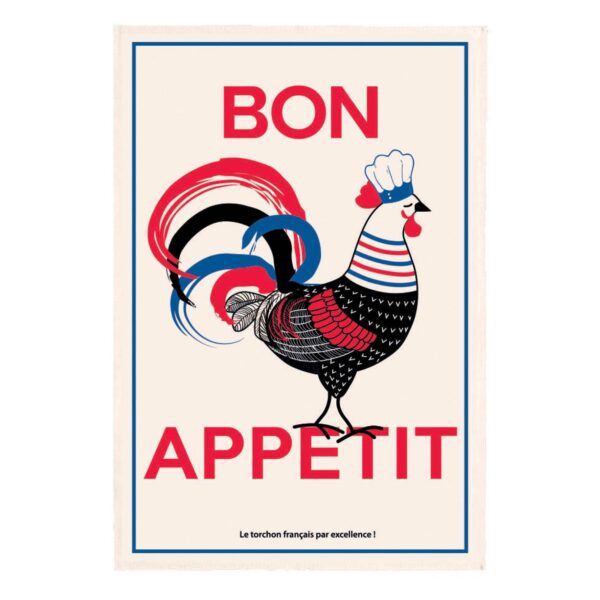 The French Farm - Torchons & Bouchons Tea Towel Bon Appetit Rooster