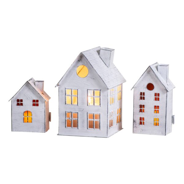 Irvin's Tinware - Tin House Set in Rustic White Wash