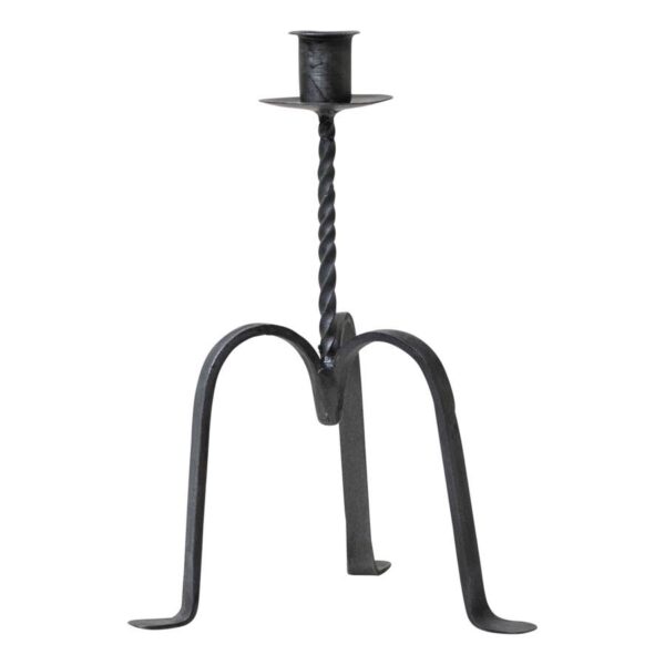 Irvin's Tinware - Single Taper Wrought Iron Candle Holder