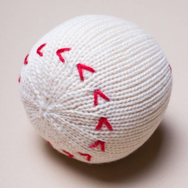 Estella - Organic Baby Toy - Baseball Rattle (Handmade)