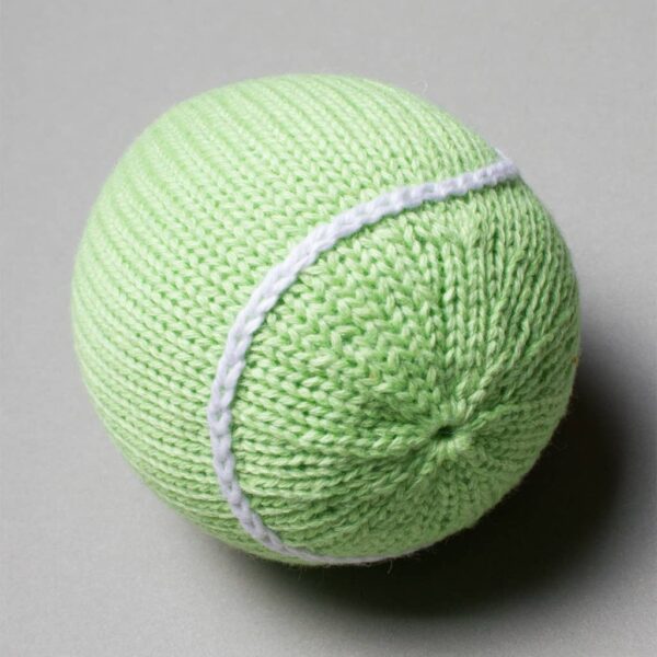 Estella - Organic Baby Toys - Newborn Rattles | Tennis Ball (Handmade)