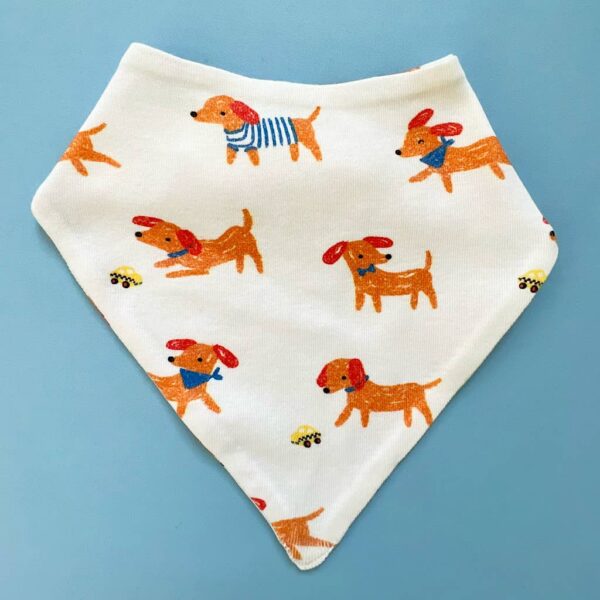 Estella - Baby Kerchief Bib-Dogs (Handmade)