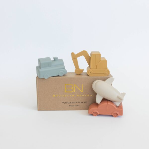 Brooklyn Neutral - Vehicle Bath Toy Set