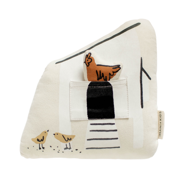 Imani + KIDS by Imani Collective - Interactive Chicken Coup Pillow - Canvas Material