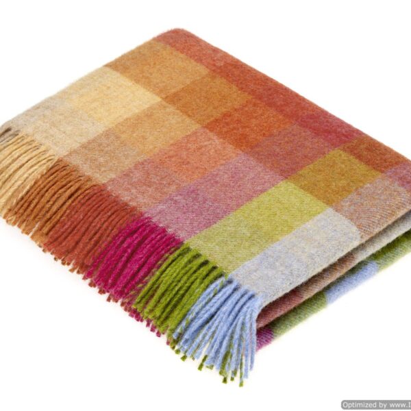 Bronte Moon - Picnic Blanket, Harlequin Sunshine, 100% Shetland Wool