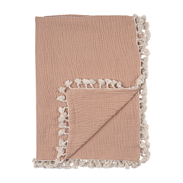 Crane Baby - 6 Layer Muslin Blanket Copper