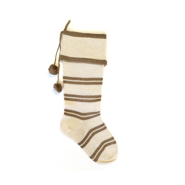 Melange Collection - Ecru Thin Stripe Stocking