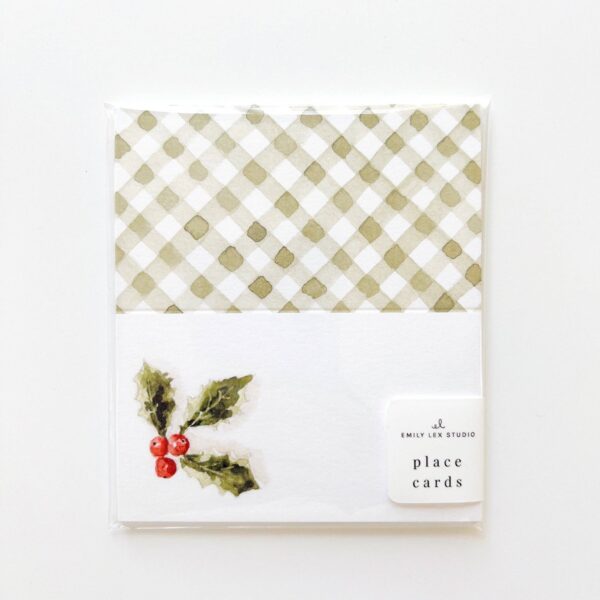 emily lex studio - Holly berry place cards