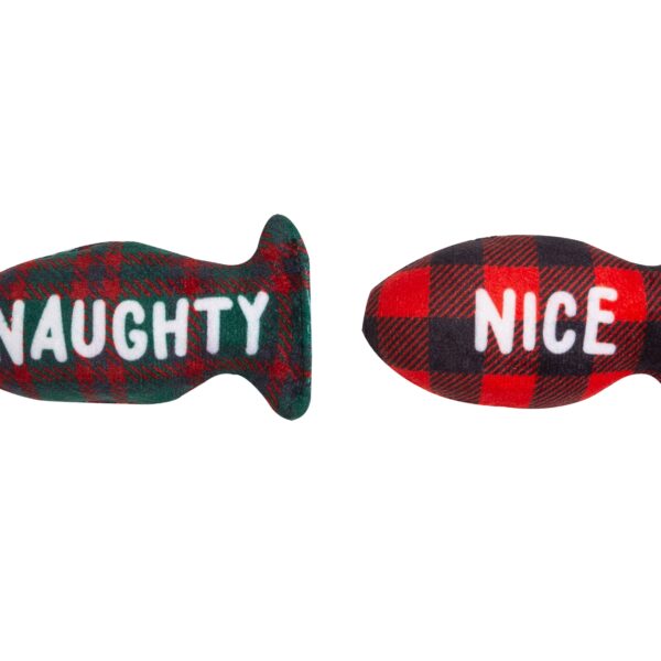 Christmas Naughty & Nice Cat Toys, Set of 2