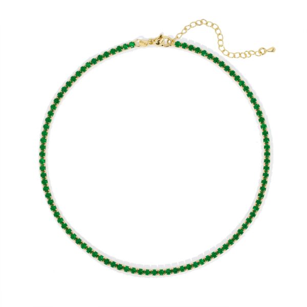 Chloe Tennis Choker - Emerald