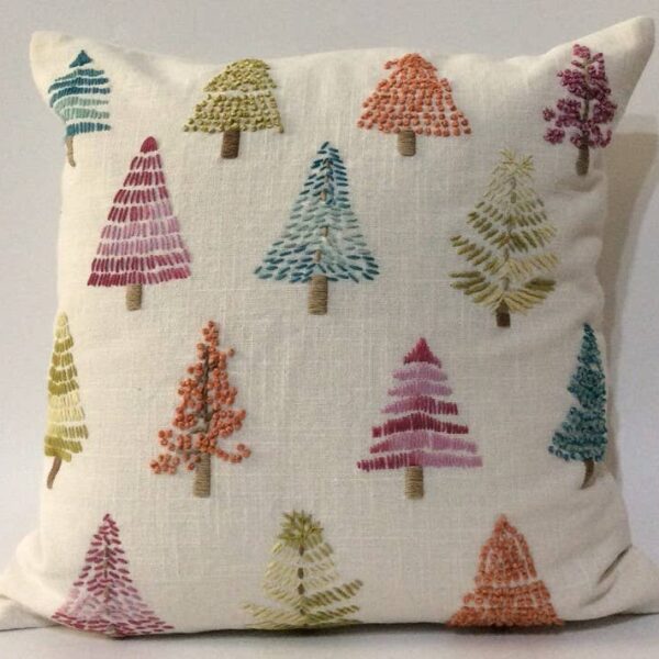 Pillow Applique/Embo 16" Pine Tree Festival