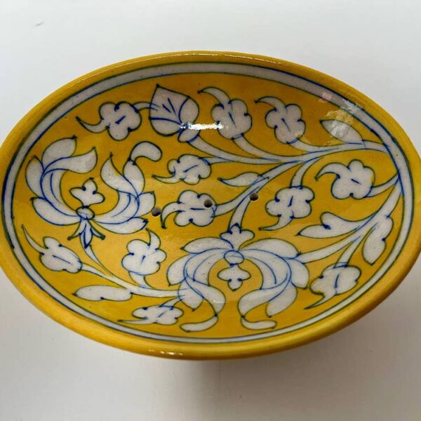 Pottery Soap Dish Med Zinnia Yellow