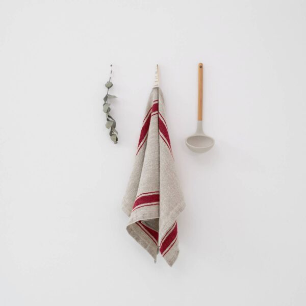 Linen Tales - Red Stripe Vintage Linen Kitchen Towel