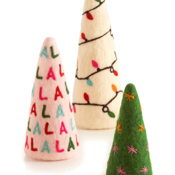 ASSORTED SET OF 3 DECORATIVE CHRISTMAS TREES