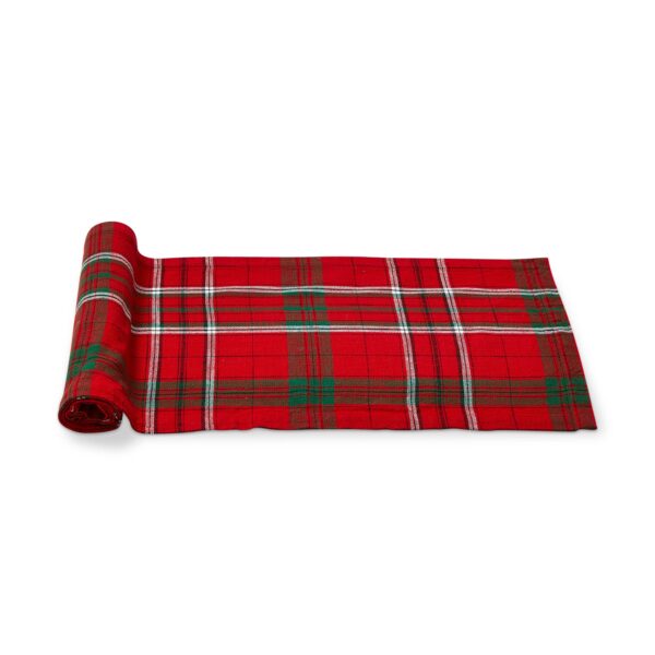 Christmas Sleigh Ride Holiday Plaid Runner - Red