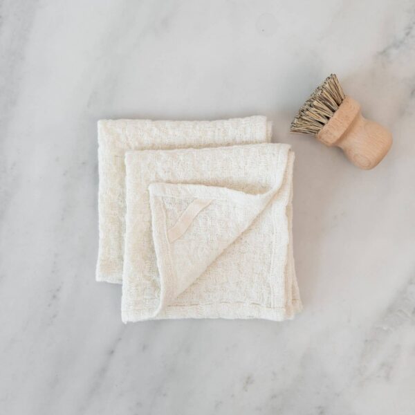 Linen Tales - Undyed Linen Dishcloth Set of 2