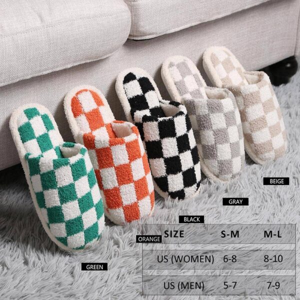 Checkerboard Soft Home Indoor Floor Slippers