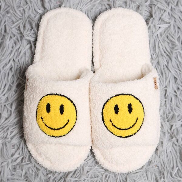 Smile Face Pointed Soft Home Indoor Floor Slippers