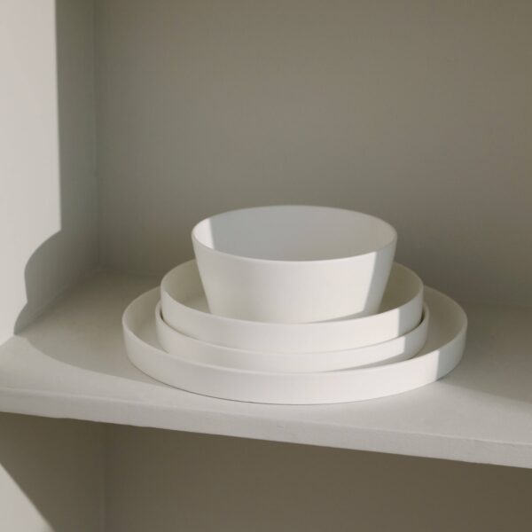 Fosca Bone China Dinnerware Set - Matte White