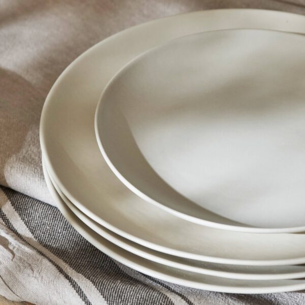 Semplice Stoneware Dinnerware Set - White Matte - Crafted in Portugal