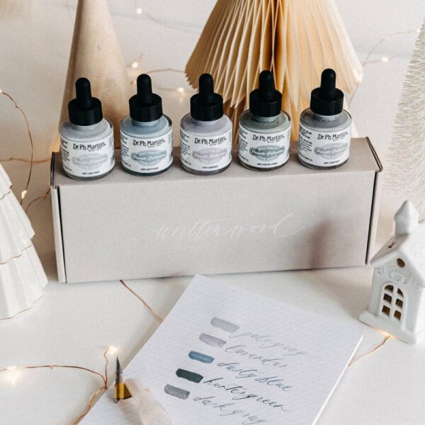 Cool Tone Calligraphy Ink Set of 5