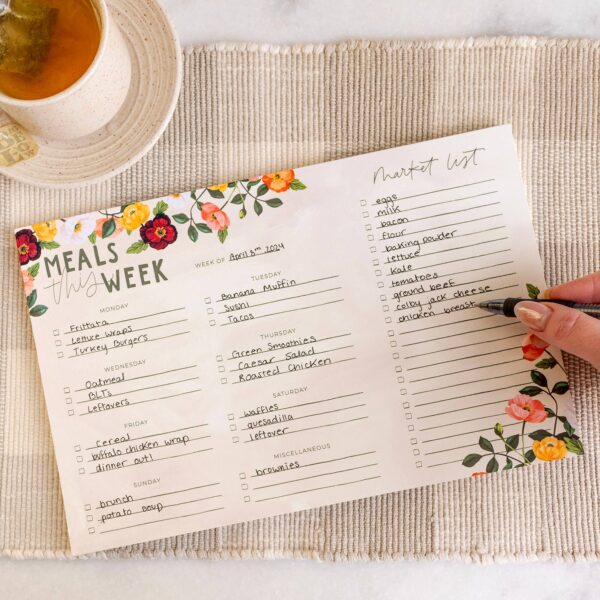 Poppies Menu Notepad