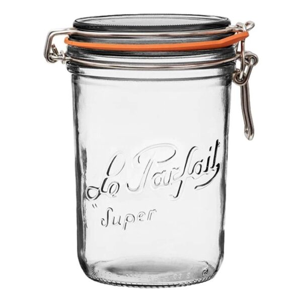 Le Parfait - 1L Tapered French Glass Preserving Jar W Airtight Rubber