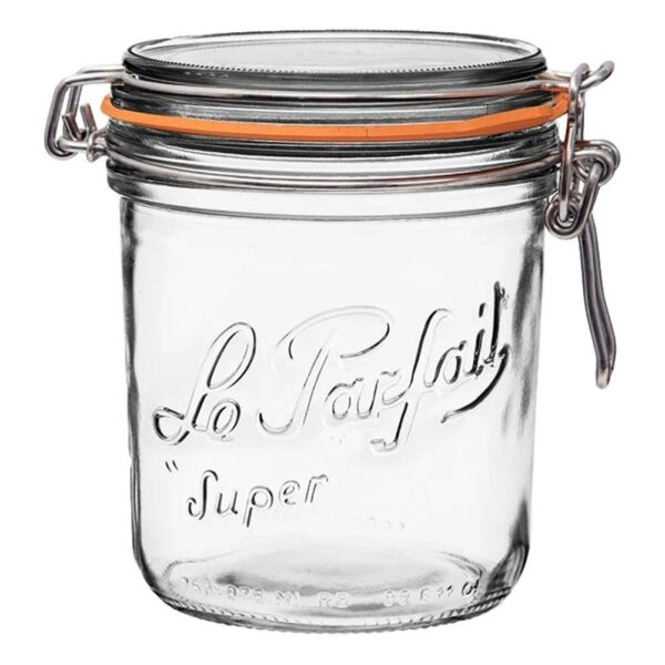 Le Parfait - 750ml Tapered French Glass Preserving Jar W Airtight Rubber