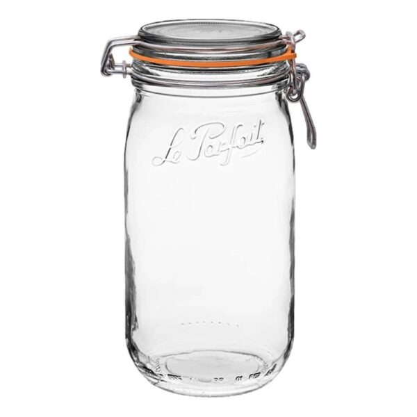 Le Parfait - 1.5L Rounded French Glass Storage Jar W Airtight Rubber Seal