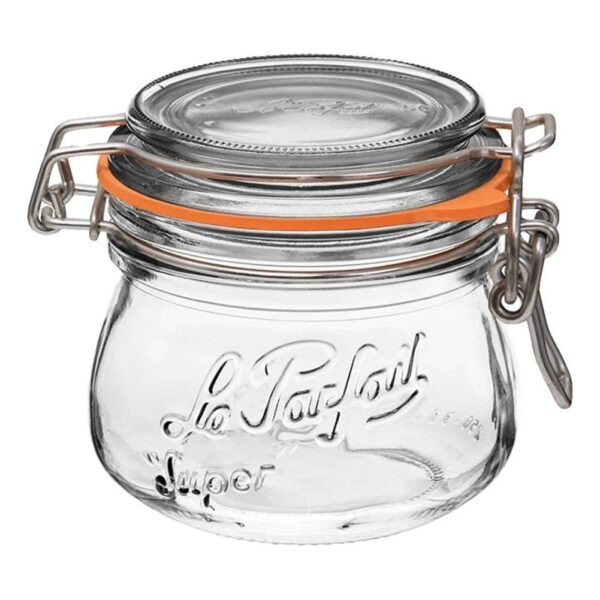 Le Parfait - 250ml Rounded French Glass Storage Jar WAirtight Rubber Seal