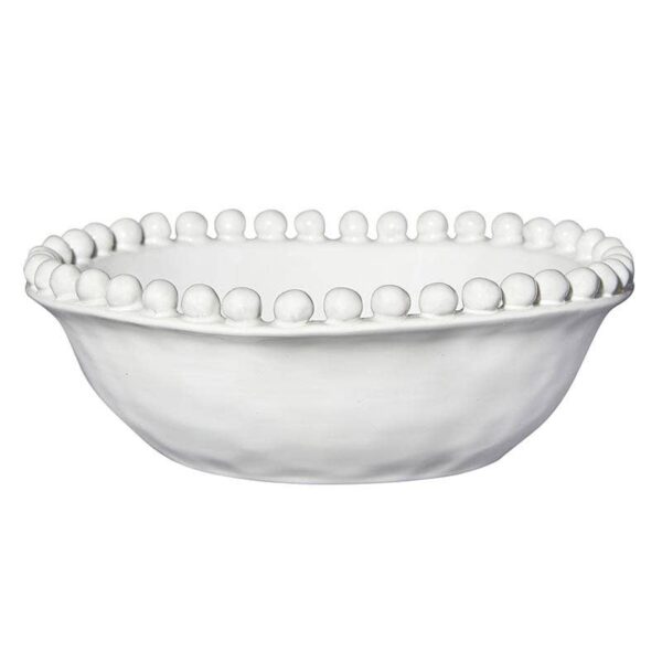 Beaded Bowl - White