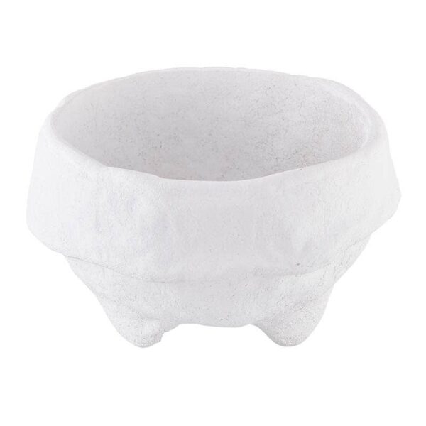 Paper Mache Bowl - White