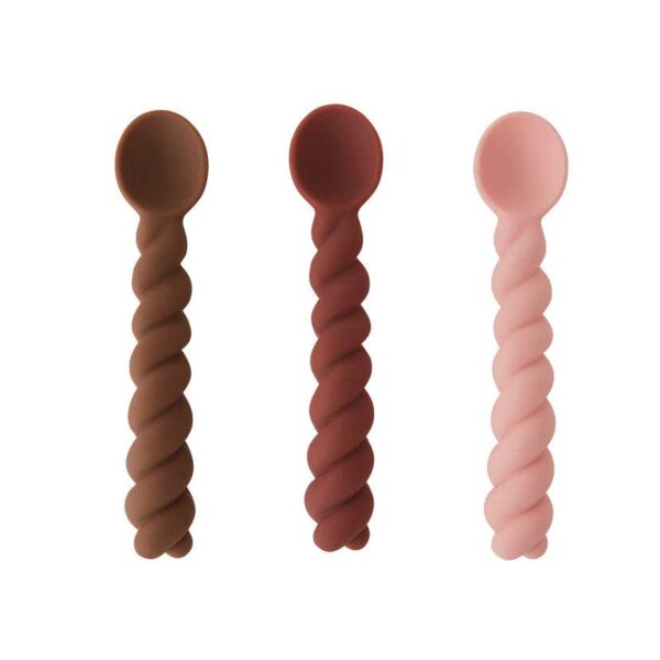 OYOY LIVING DESIGN - Mellow - Spoon - Pack of 3 - Nutmeg / Rose / Choko