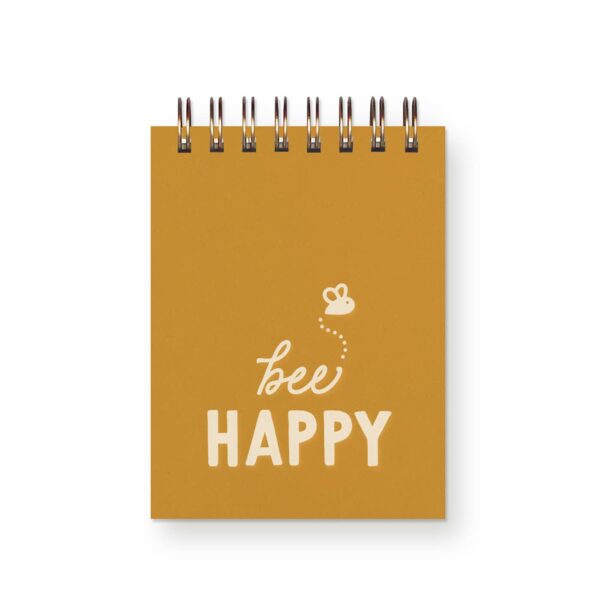 Bee Happy Mini Jotter Notebook: Saffron