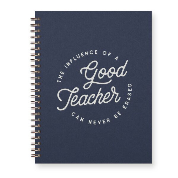 Teacher Influence Journal: Lined Notebook: Deep Blue Cover | White Ink