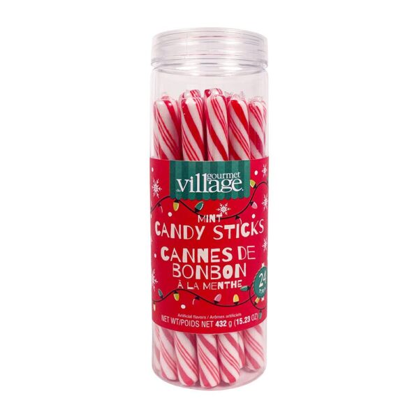 Candy Sticks Festive - Canister Of 24