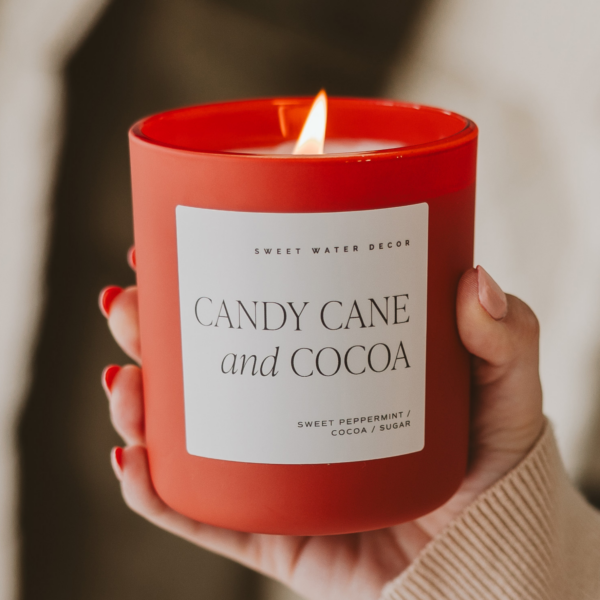 *NEW* Candy Cane & Cocoa 15 oz Soy Candle - Christmas Gifts