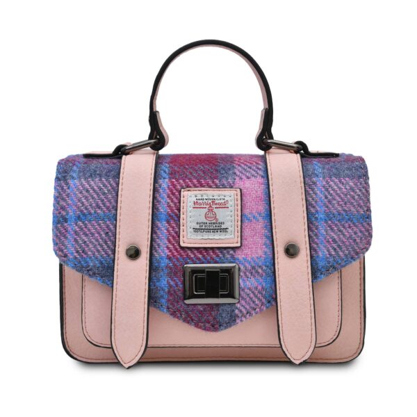 The Mini Satchel: Pink and Blue Tartan