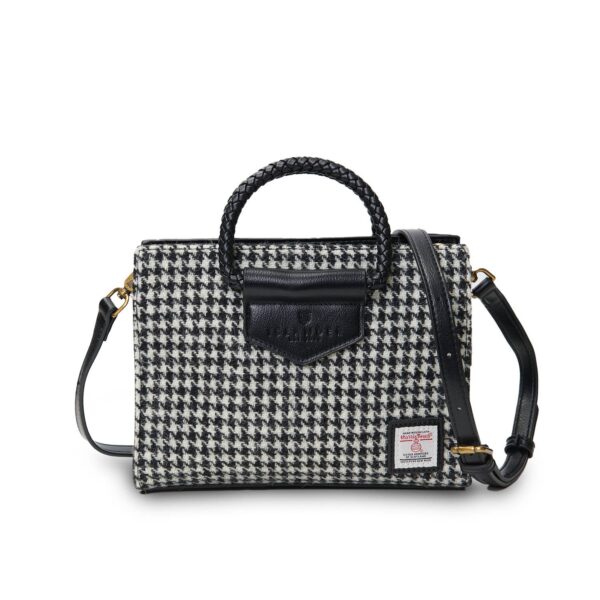 The Arran Tote: Black and White Dogtooth