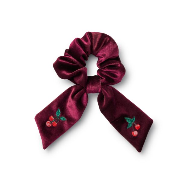 Cherries Embroidered Scrunchie