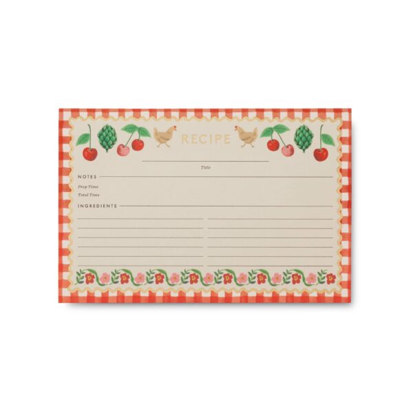 Pack of 12 Cherry Farm Recipe Cards