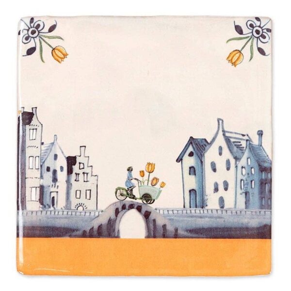 Tulips on their way to you | StoryTiles art on tile: S