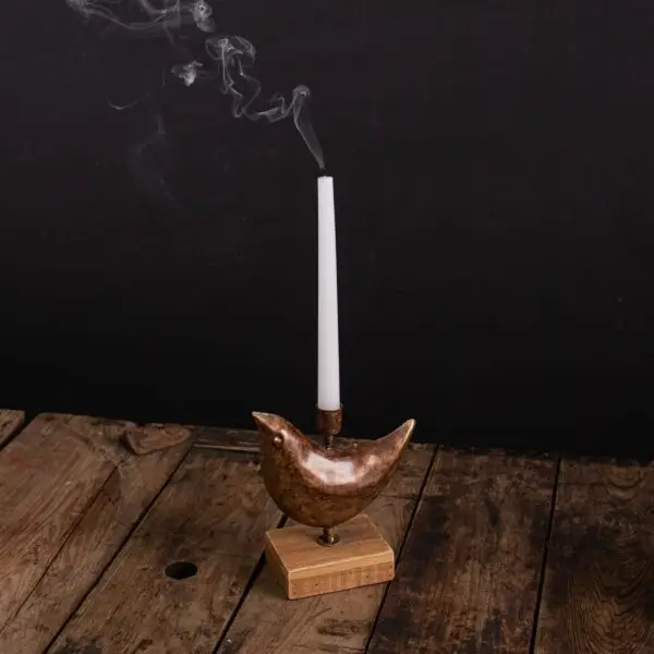 Foreside Home & Garden - Ansel Bird Taper Candle Holder