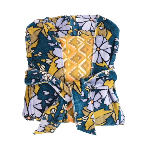 Handker Bandanas - Velvet Robe: Reversible Cotton Duster - Daisy