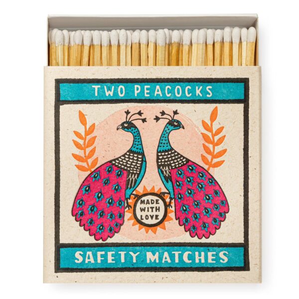 Archivist Gallery - Two Peacocks | Square - Safety Matches