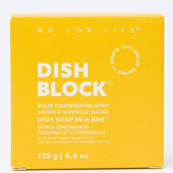 No Tox Life - DISH BLOCK® solid dish soap bar - Citrus Lemongrass