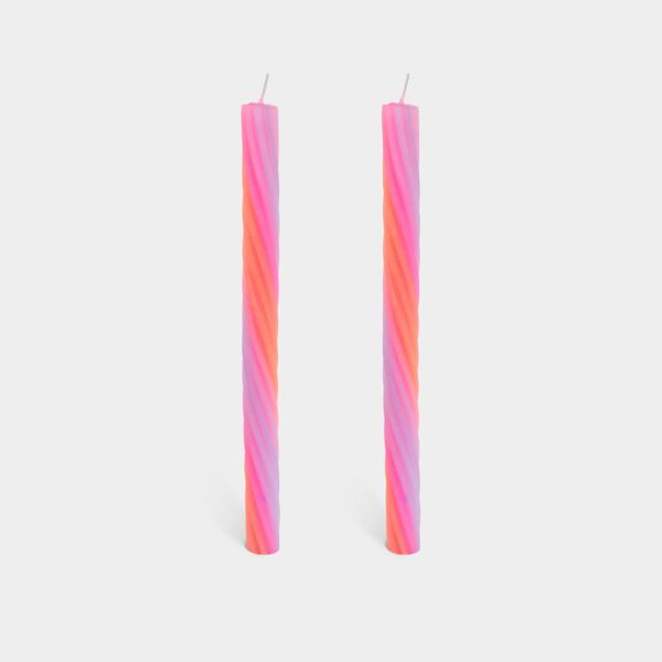 54 Celsius - Rope Candles - Orange (2 Pack) - 11" Vibrant Taper Candles